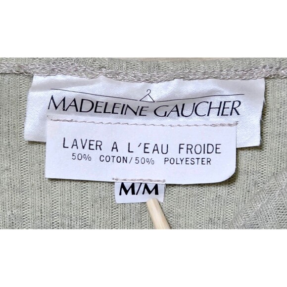 MADELEINE GAUCHER Two Piece Knit Set Top Maxi Skirt Lt Green Multicolor Medium - Picture 2 of 13